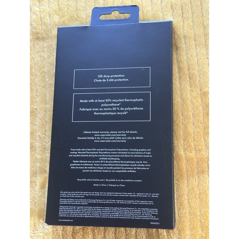 Kate Spade Samsung Galaxy S24 FE Case Blue Floral Rhinestone Protective Cover - Picture 2 of 3